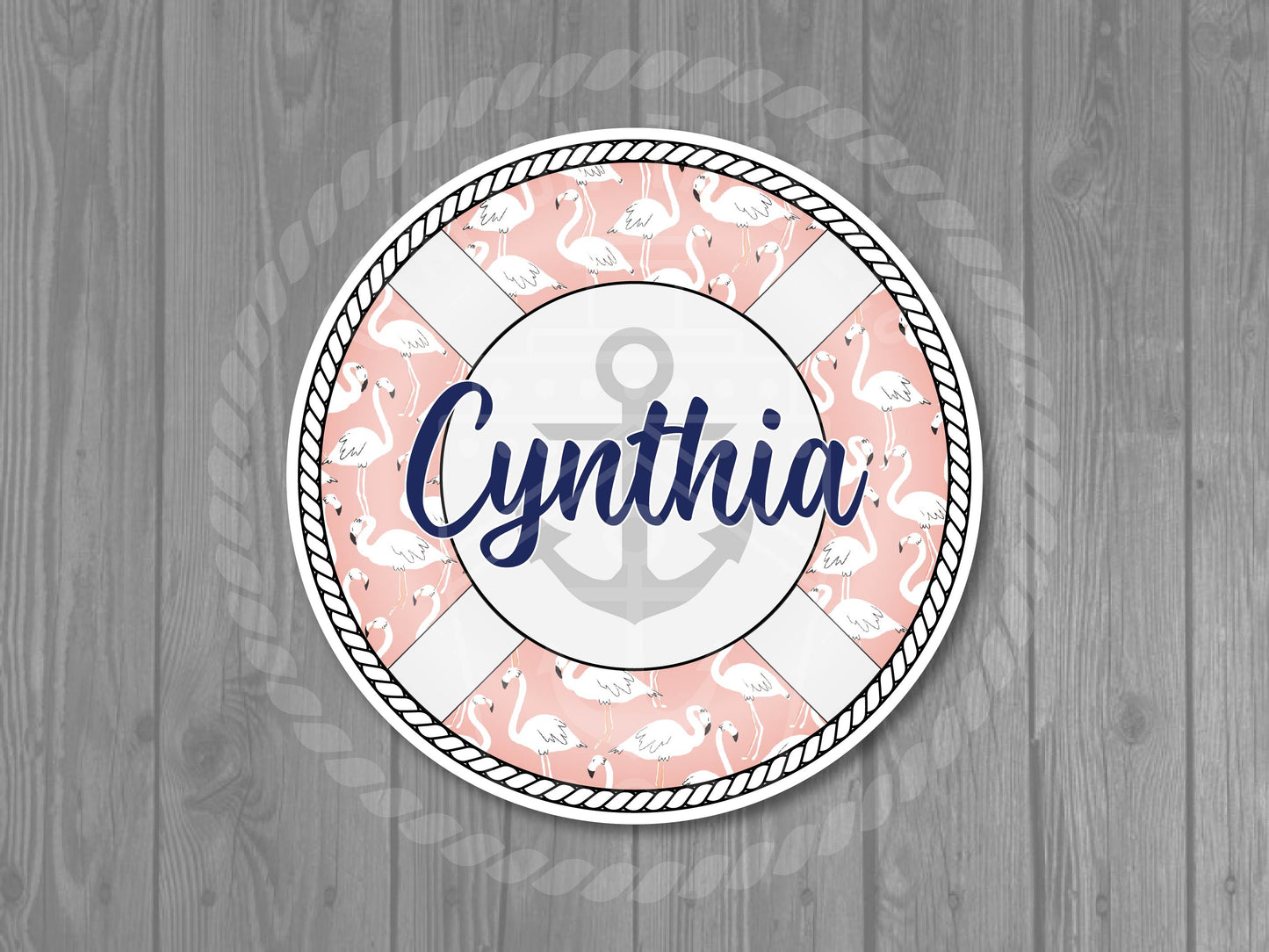 Boho Tropical Custom Life Preserver Cruise Magnet