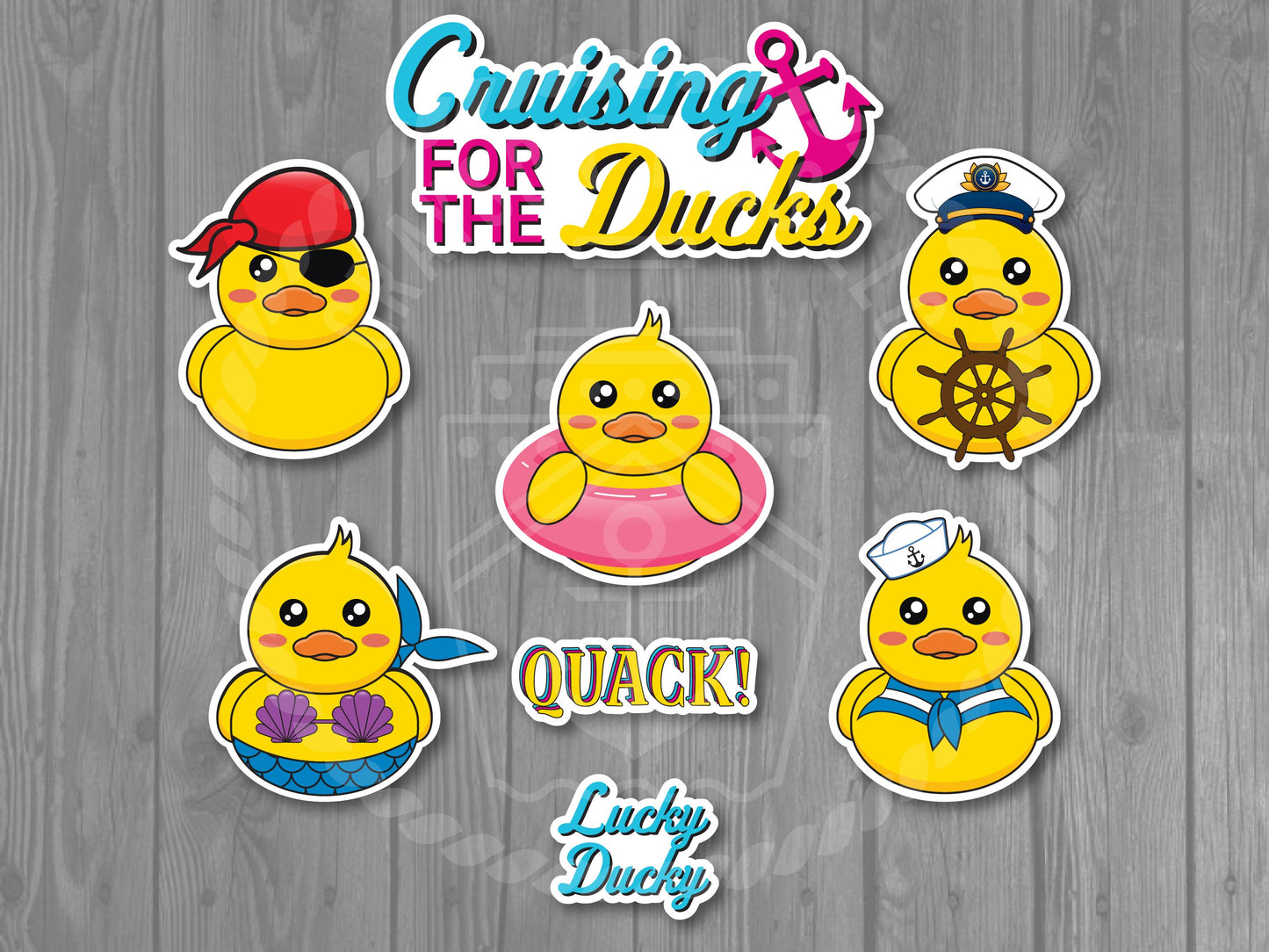 Cruising for the Ducks Stateroom Door Magnet Set - Non-Personalizable Cruise Door Decor