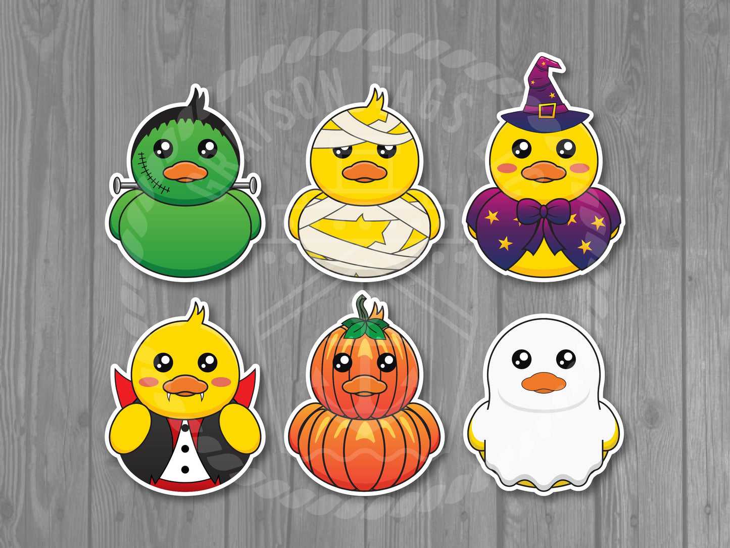 6 Halloween Duck Cruise Door Magnet Set - Non-Personalizable Cruise Door Decor