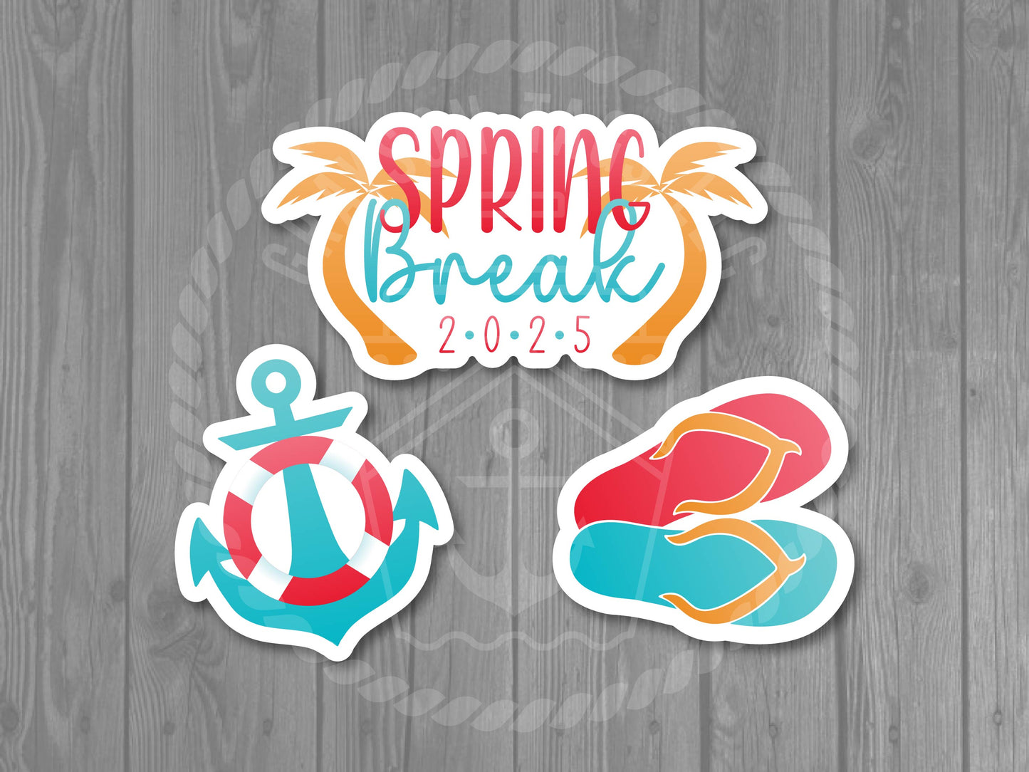 Spring Break 2025 Cruise Door 3-Piece Magnet Set - Ships in 3 Business Days!