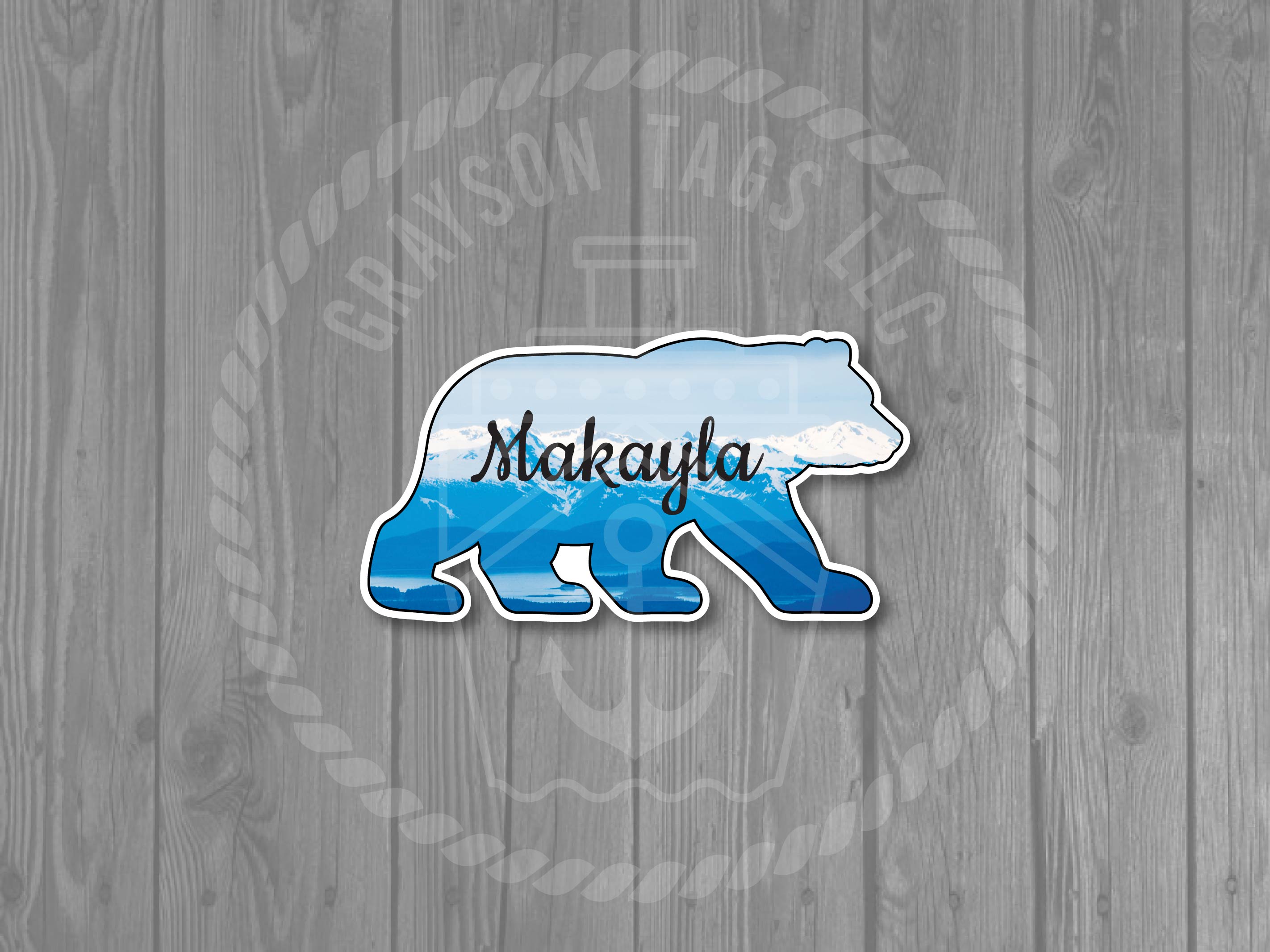 Customizable Alaska Bear Magnet Set