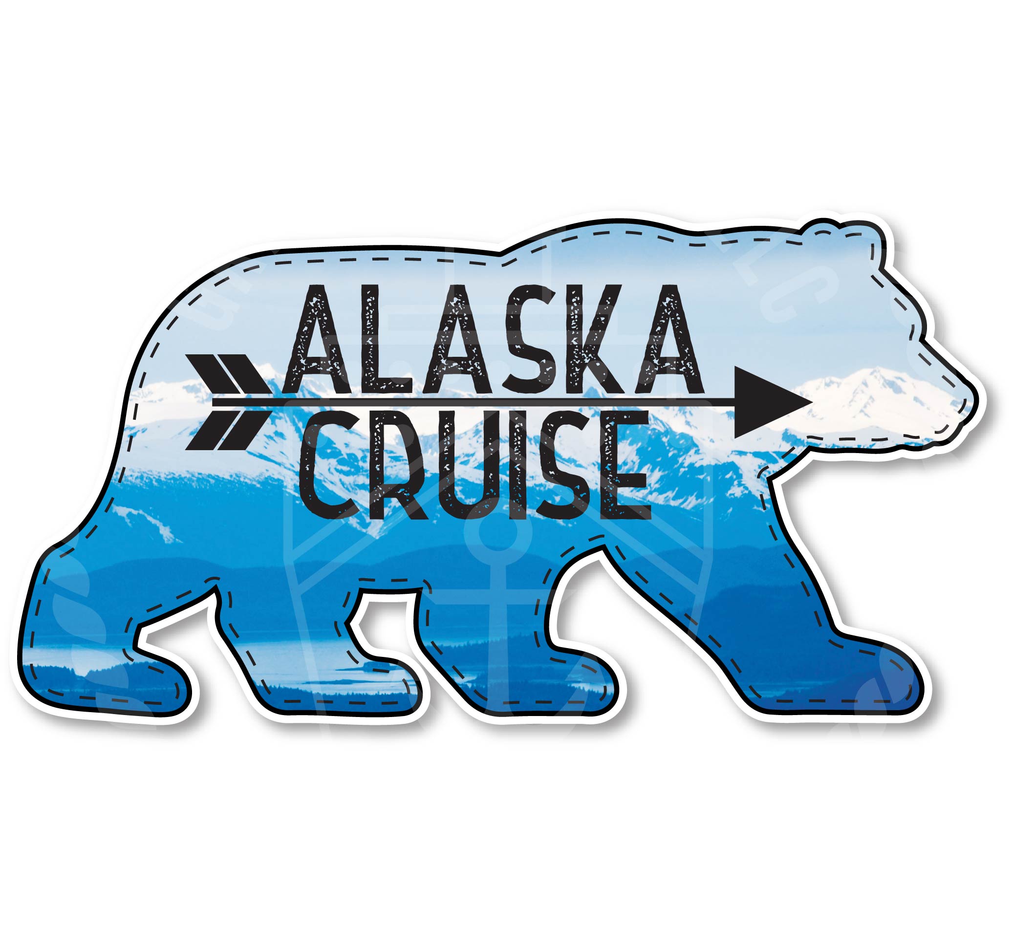 Alaska Bear Cruise Magnet- Cruising Decorative Stateroom Magnets