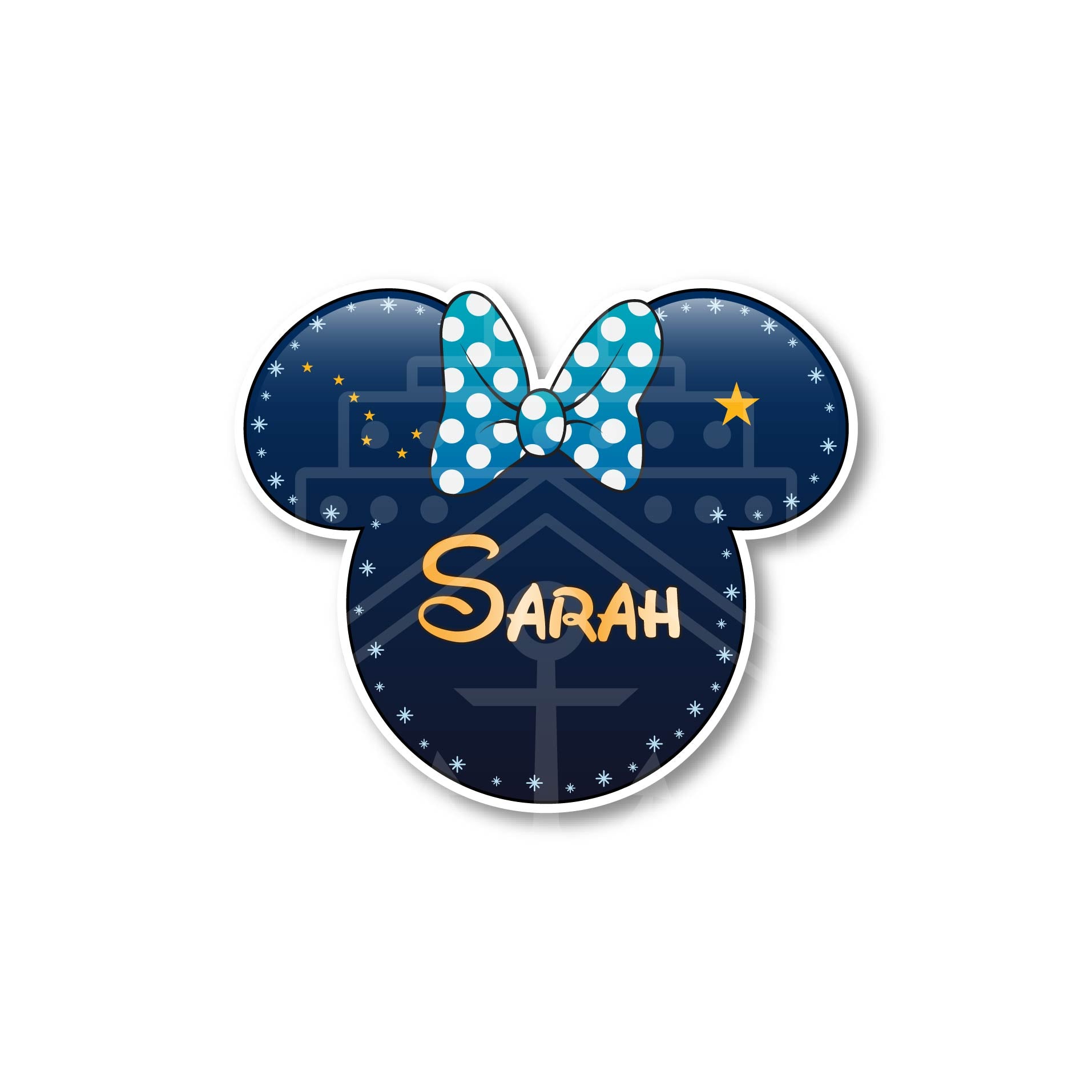 Customizable Alaska Navy Disney Cruise Door Magnets - Personalizable Magnet Set