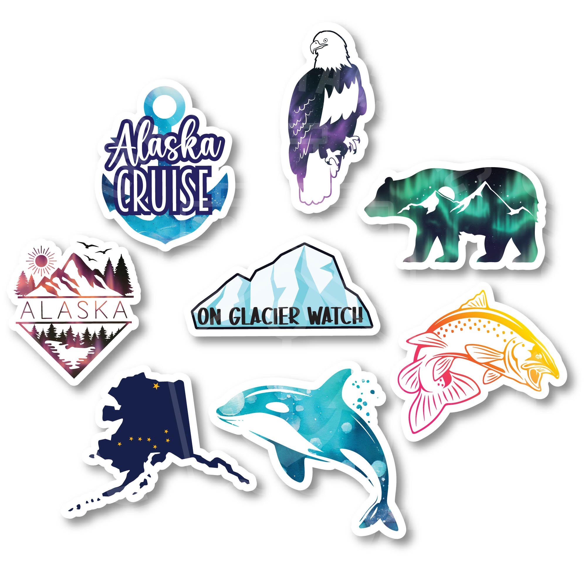 8 Alaska Cruise Door Magnets