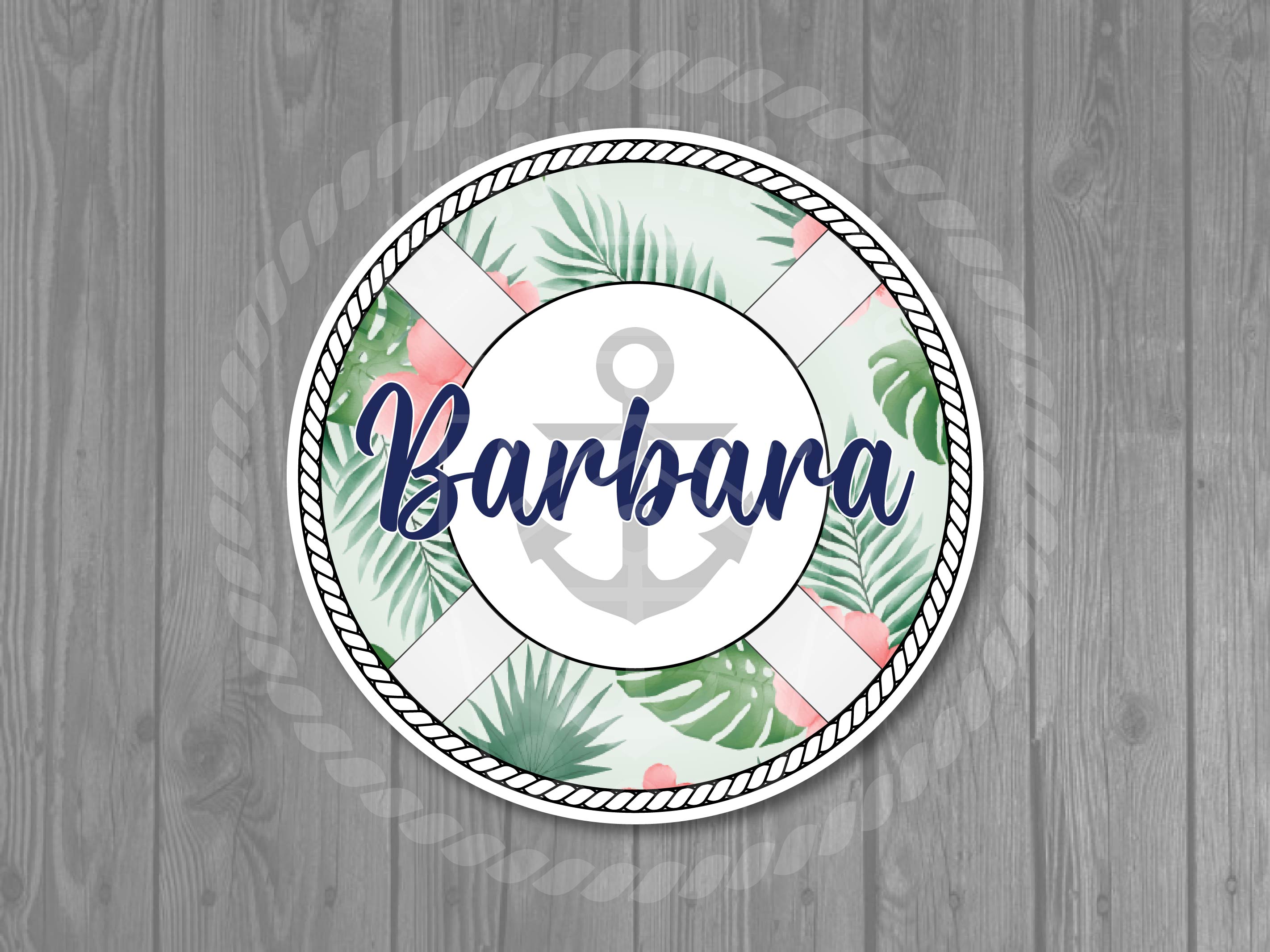 Boho Tropical Custom Life Preserver Cruise Magnet