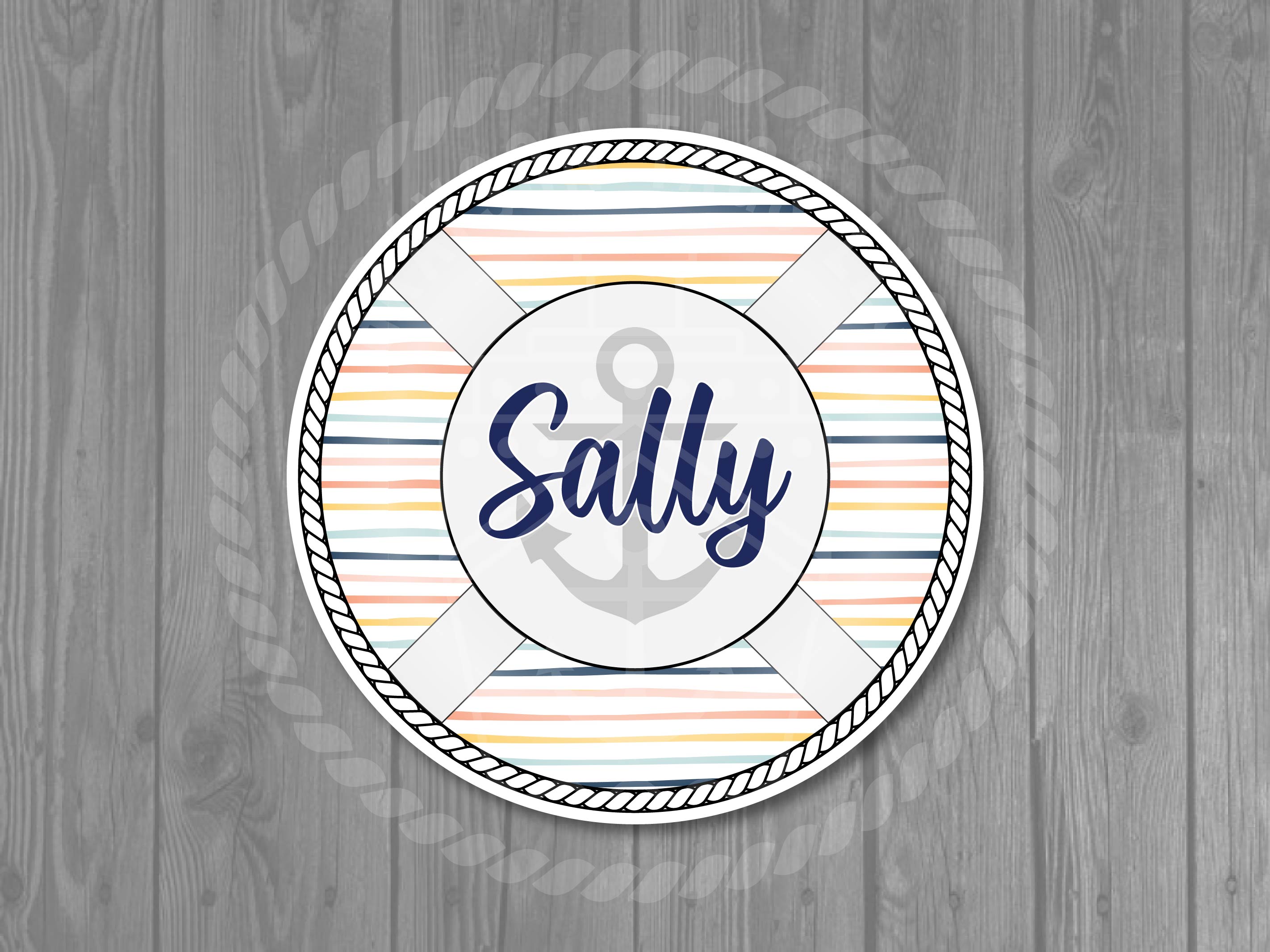 Boho Tropical Custom Life Preserver Cruise Magnet