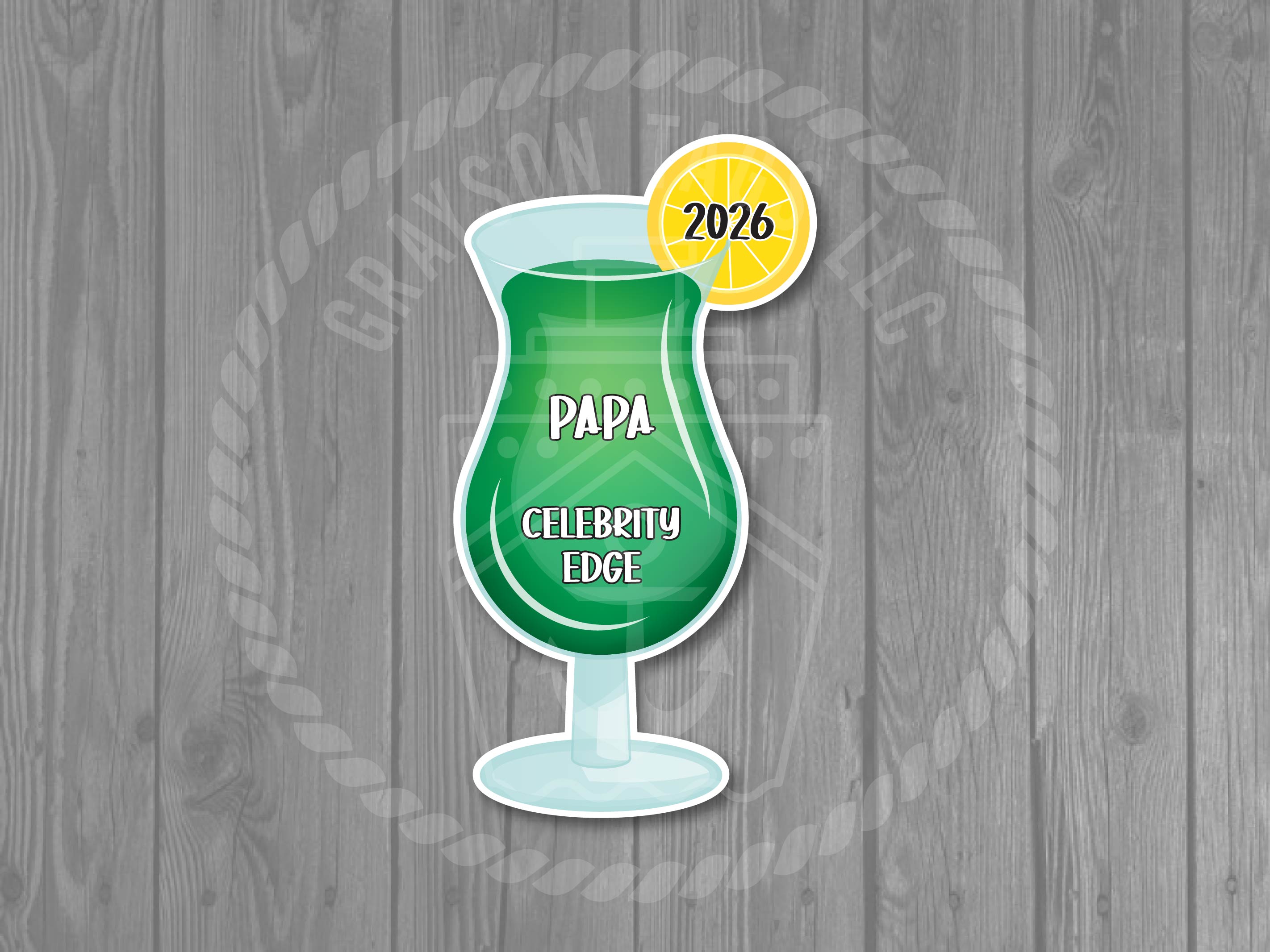 Tropical Drink Cruise Door Magnet