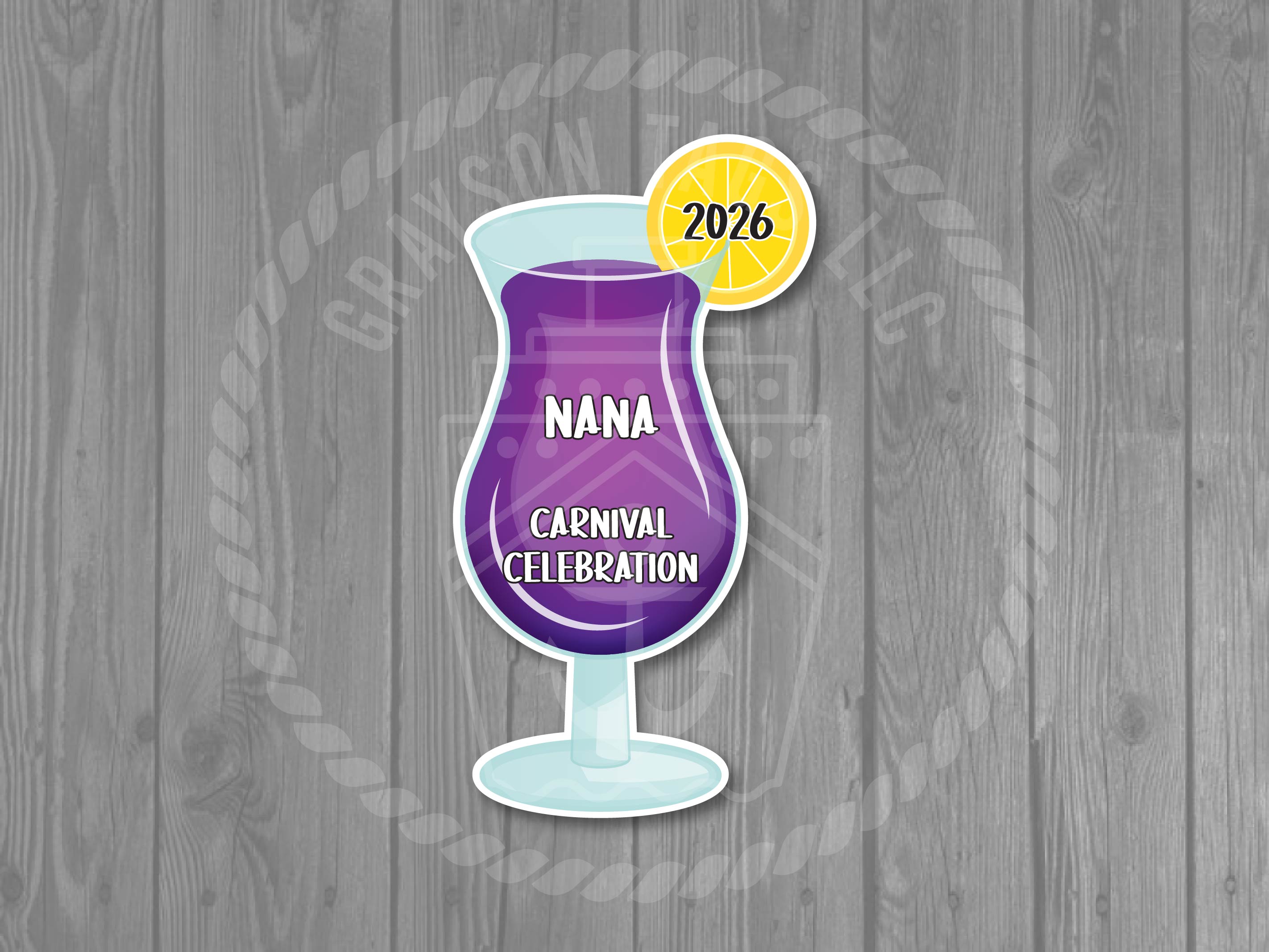 Tropical Drink Cruise Door Magnet