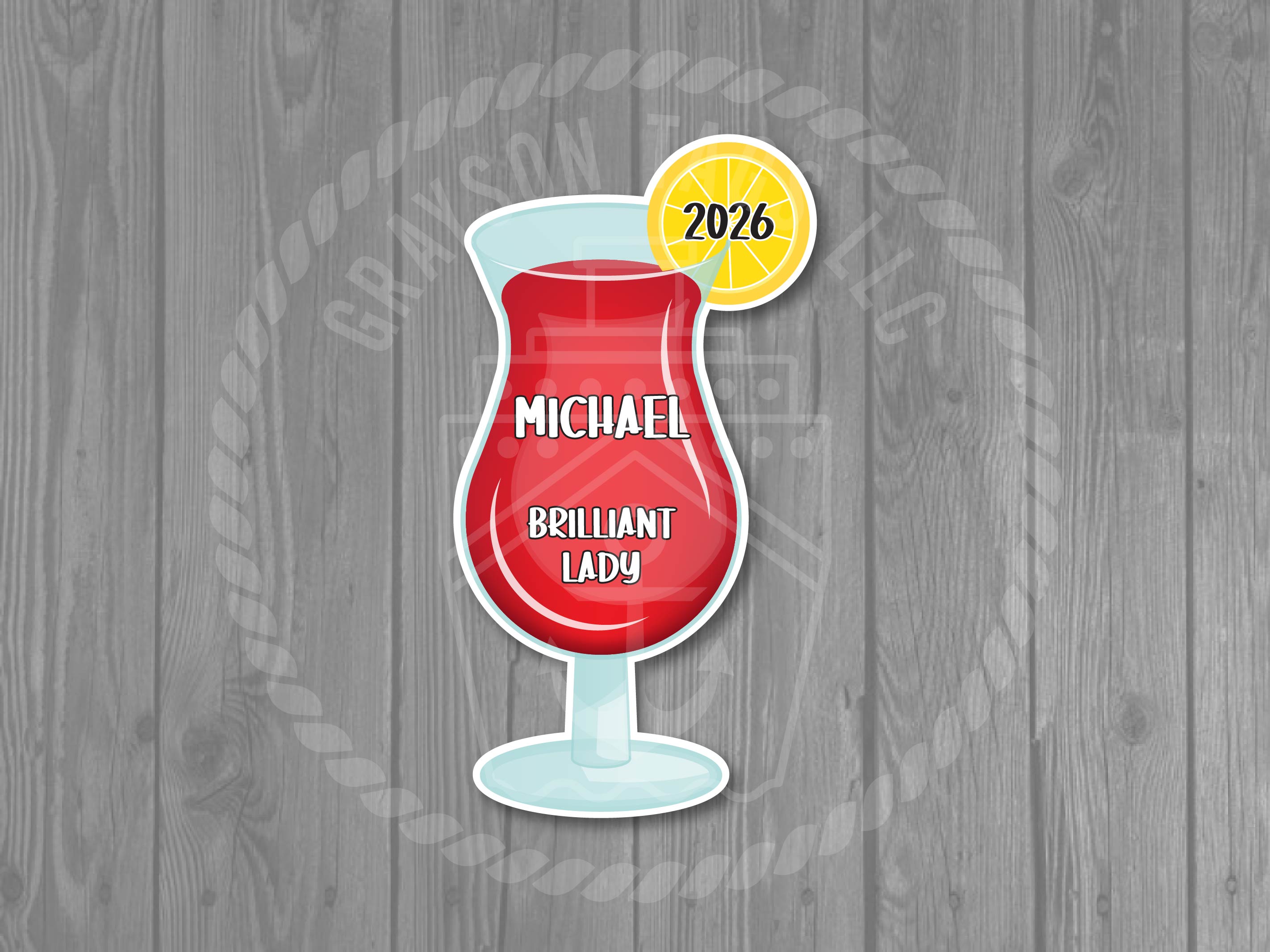 Tropical Drink Cruise Door Magnet