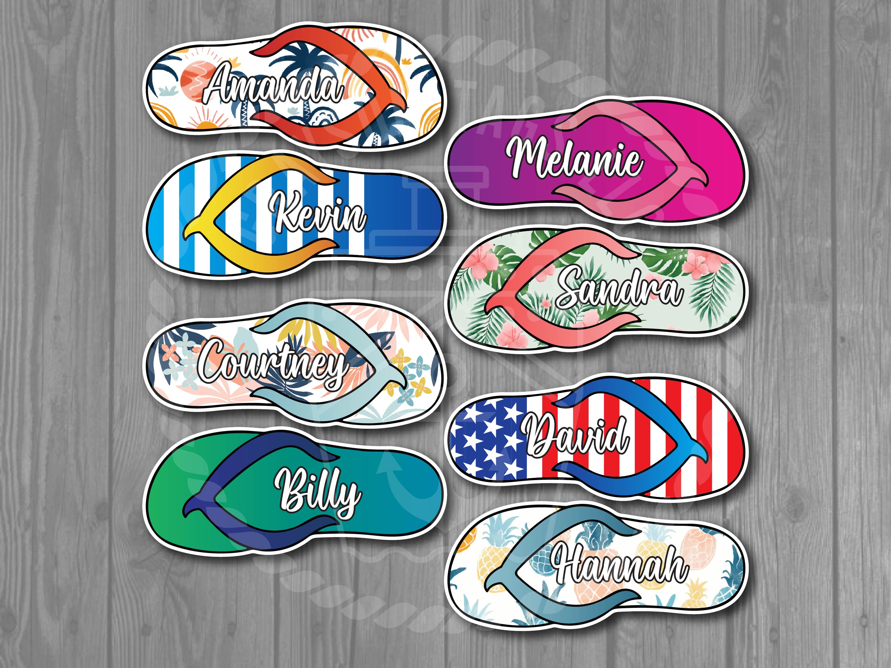 Colorful Flip Flop Custom Magnets