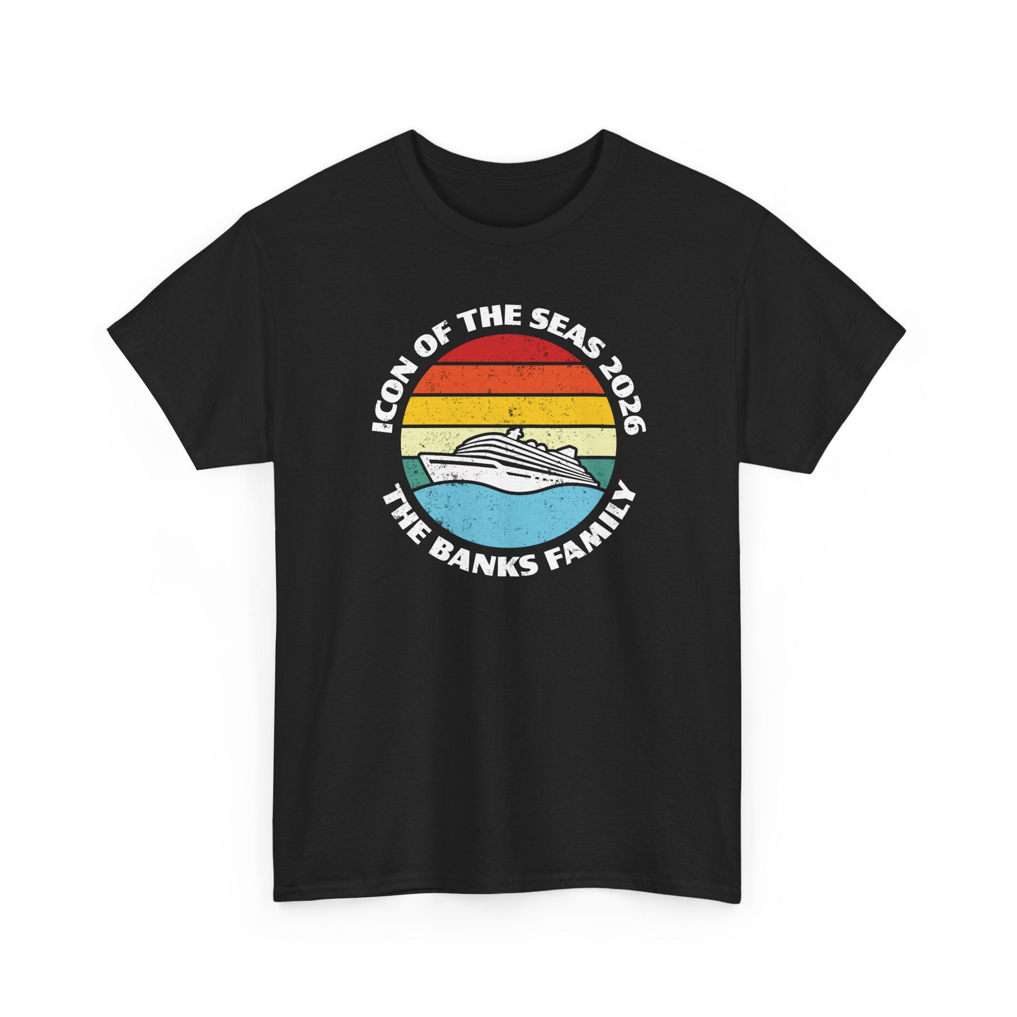 Custom Retro Cruise Circle Ship Side T-Shirts, Personalized Cruising Matching Tees, Matching Family Apparel