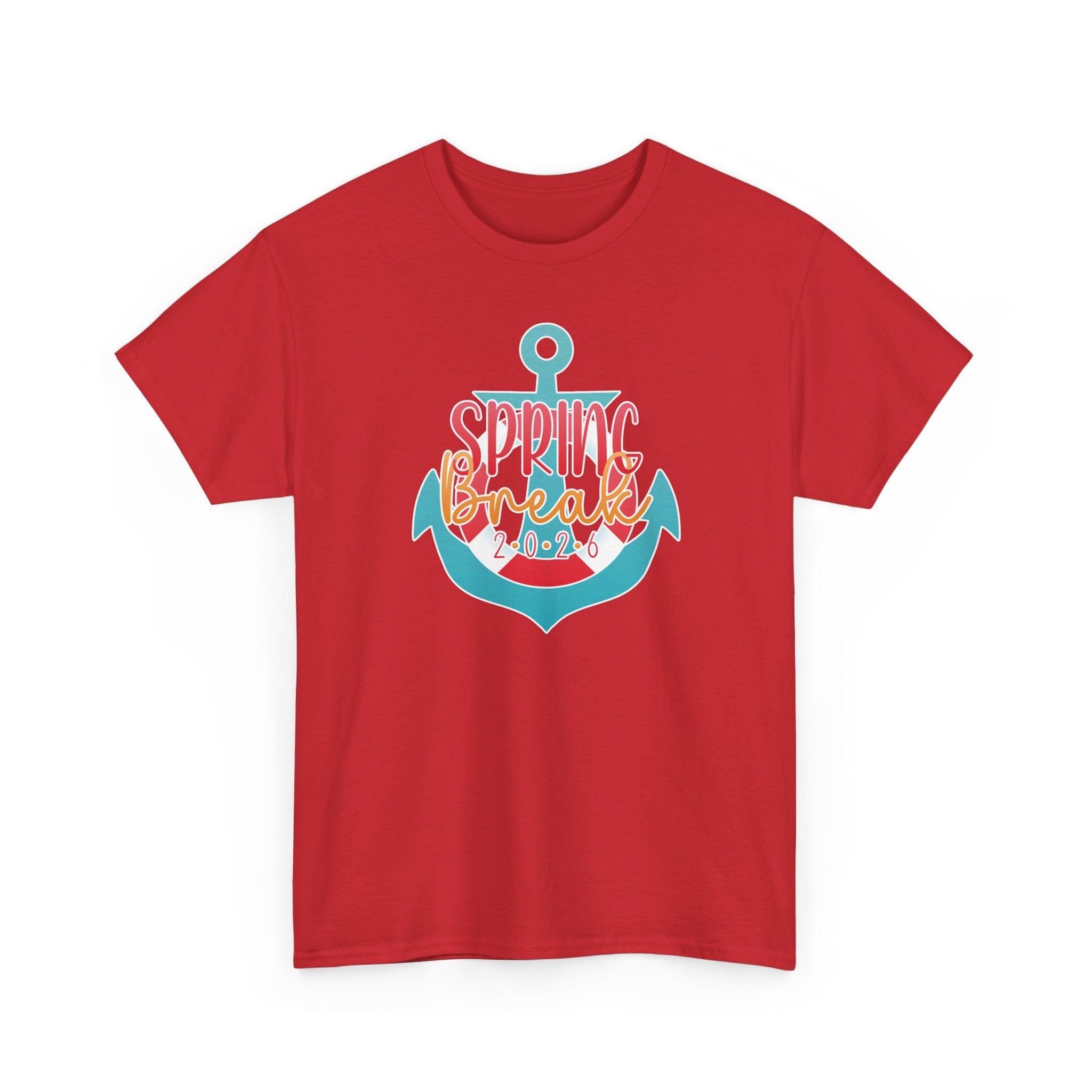 Spring Break 2026 Anchor Graphic Tee, Cruising Matching Shirts, Matching Family Apparel, Bohemian Retro Tees (Copy)