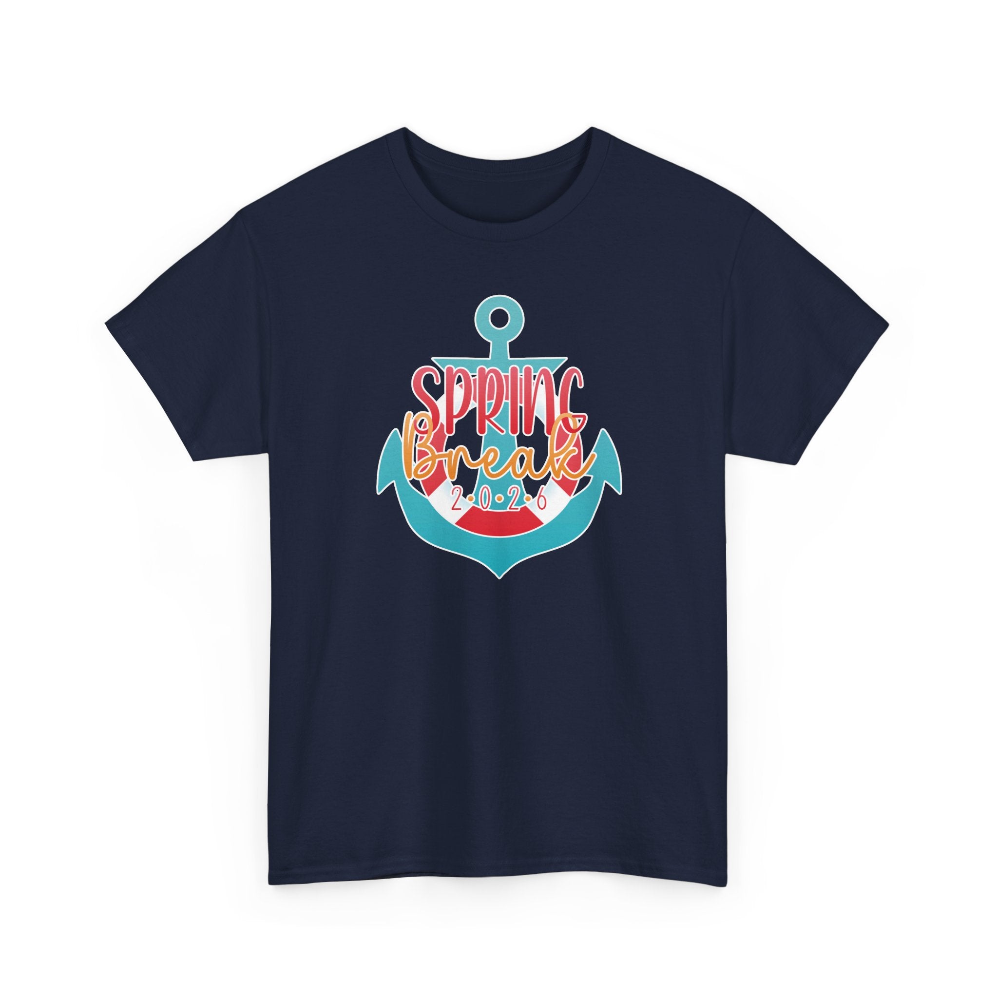 Spring Break 2026 Anchor Graphic Tee, Cruising Matching Shirts, Matching Family Apparel, Bohemian Retro Tees (Copy)