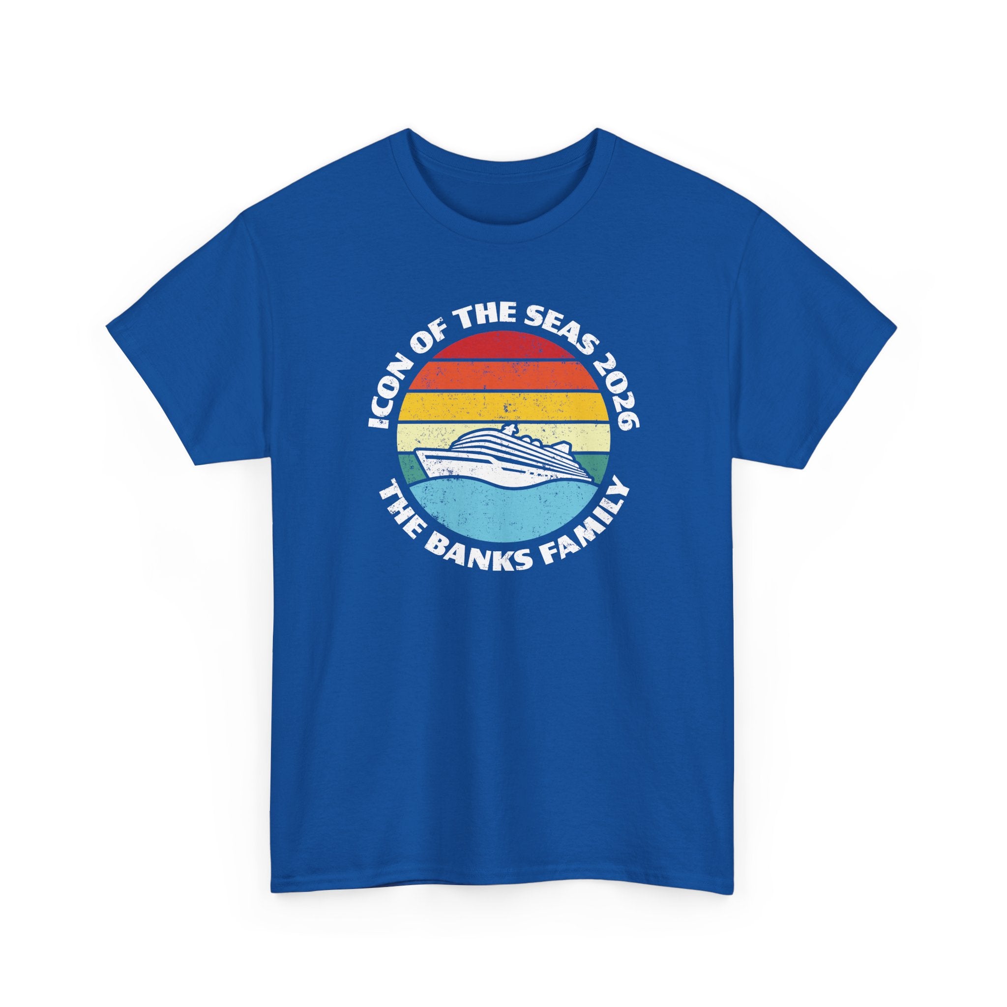Custom Retro Cruise Circle Ship Side T-Shirts, Personalized Cruising Matching Tees, Matching Family Apparel