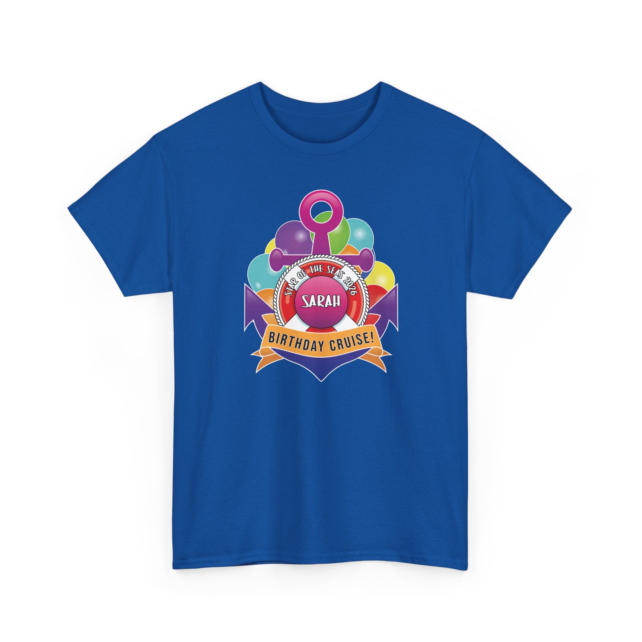 Custom Birthday Anchor Cruise T-Shirts, Personalized Cruising Matching Tees, Matching Family Apparel