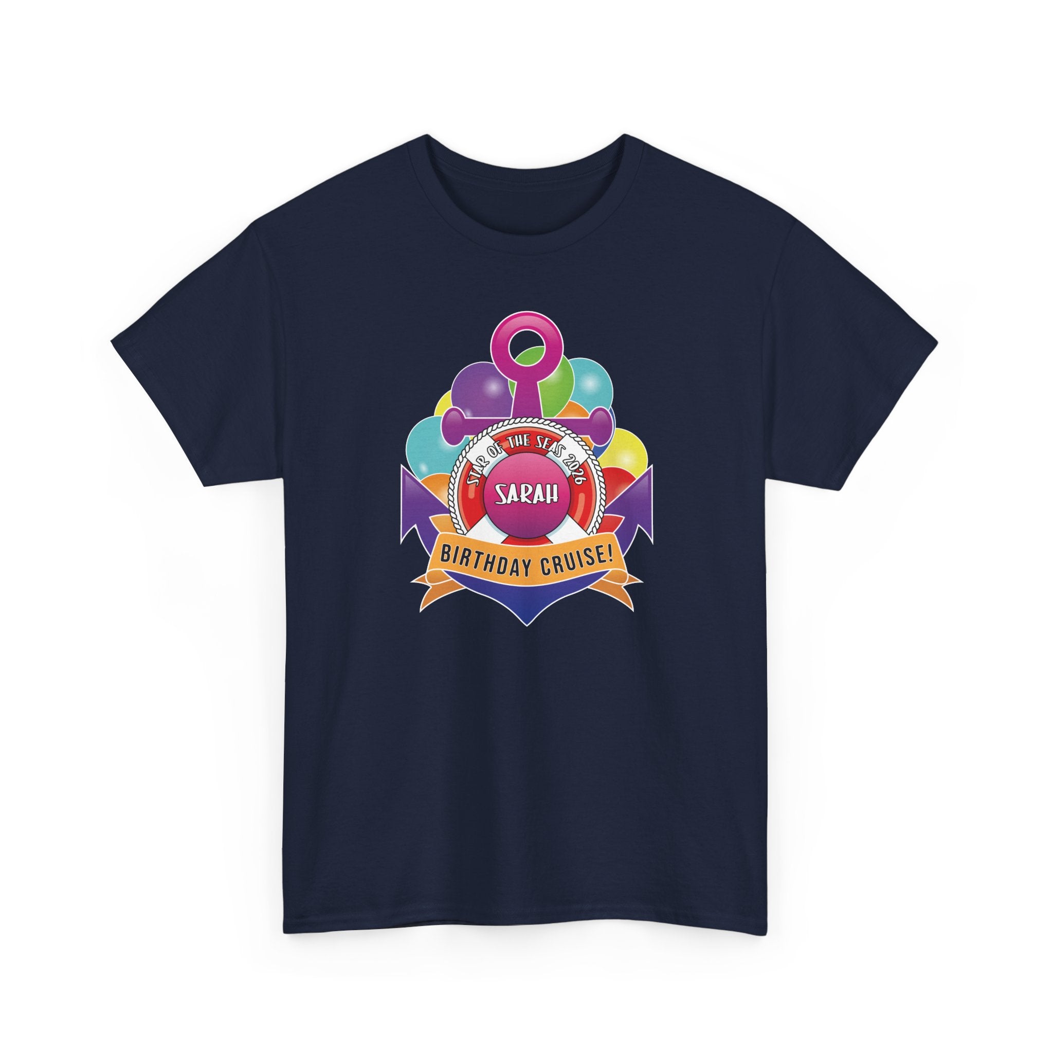 Custom Birthday Anchor Cruise T-Shirts, Personalized Cruising Matching Tees, Matching Family Apparel