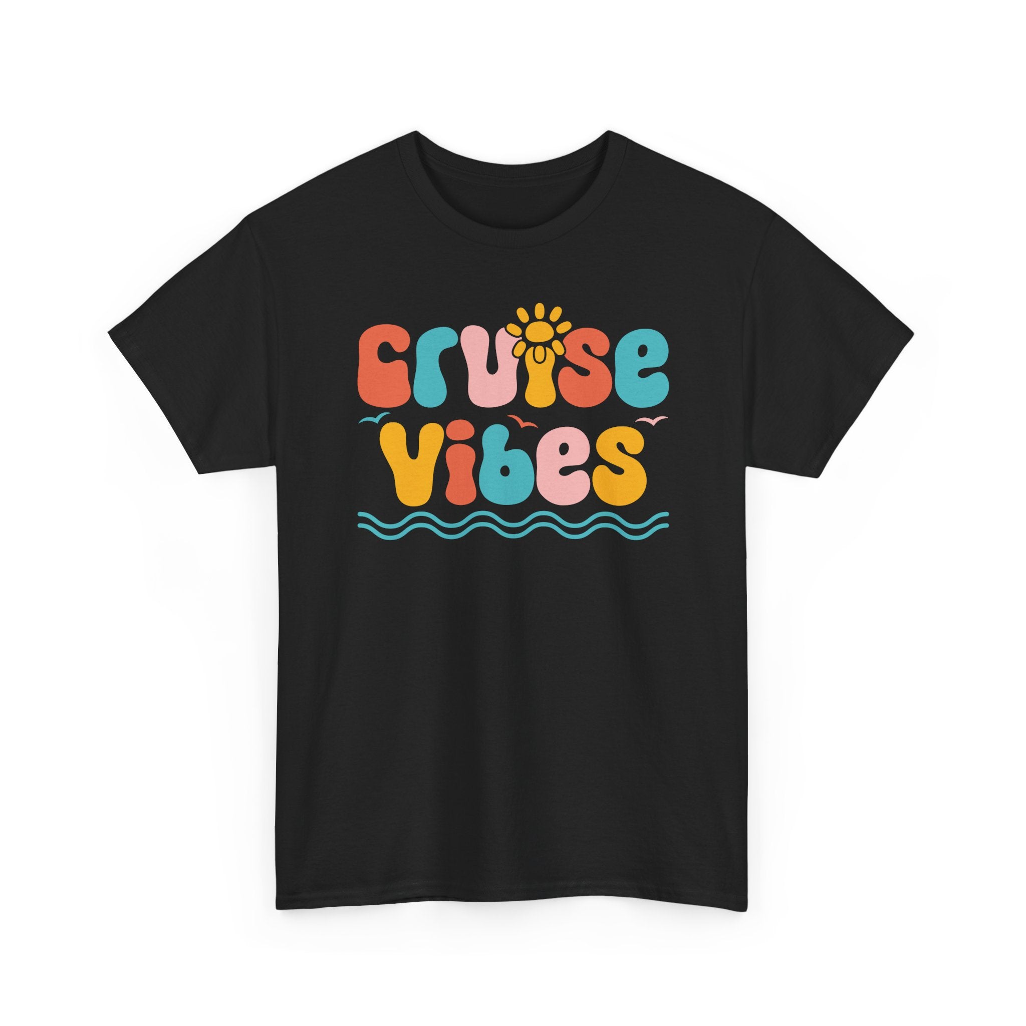 Cruise Vibes Boho Graphic Tee, Cruising Matching Shirts, Matching Family Apparel, Bohemian Retro Tees