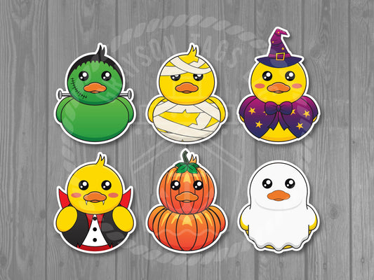 6 Halloween Duck Cruise Door Magnet Set - Non-Personalizable Cruise Door Decor