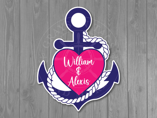 Heart Anchor Anniversary Magnet