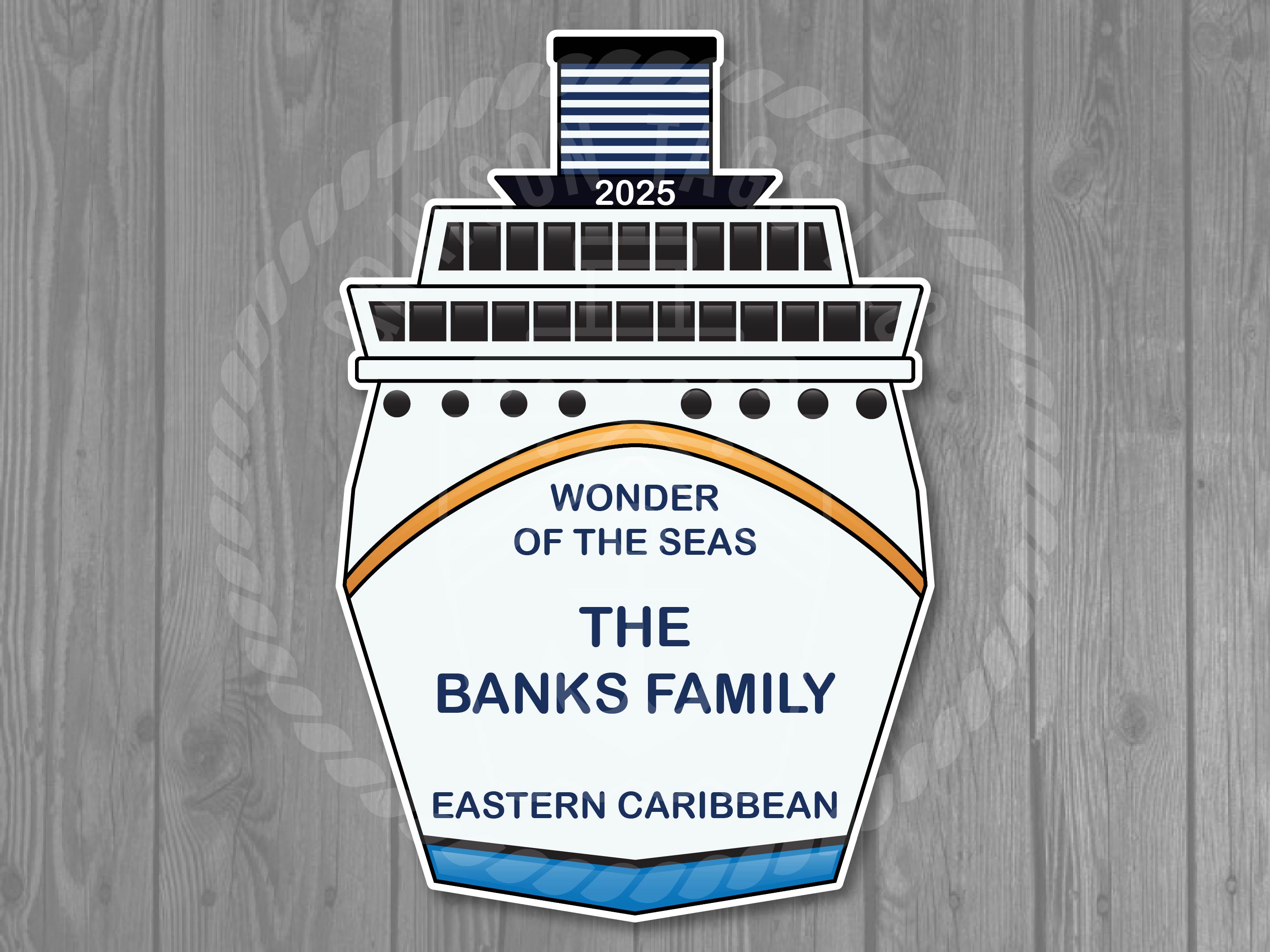 Custom Ship Front Magnet