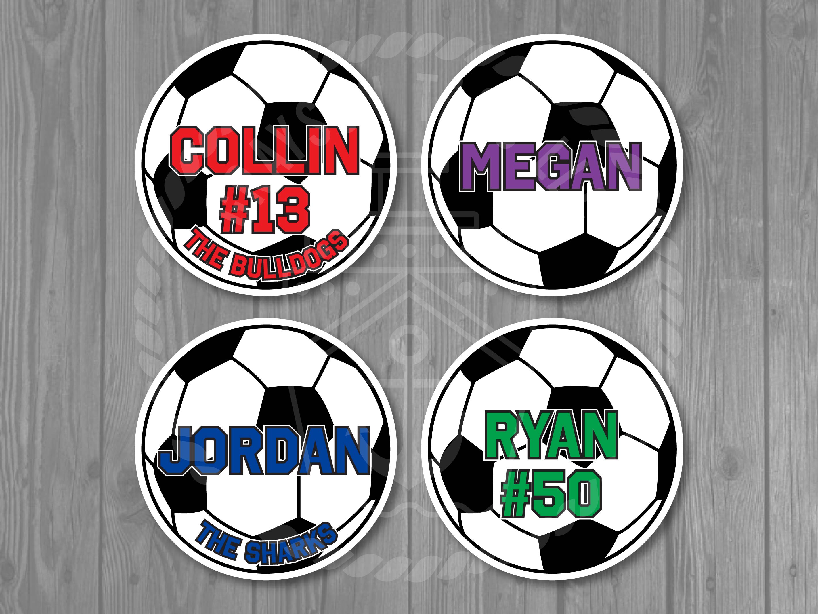 Customizable Sport Ball Car Magnets - Personalized Sport Gift - Soccer, Baseball, Softball, Basketball
