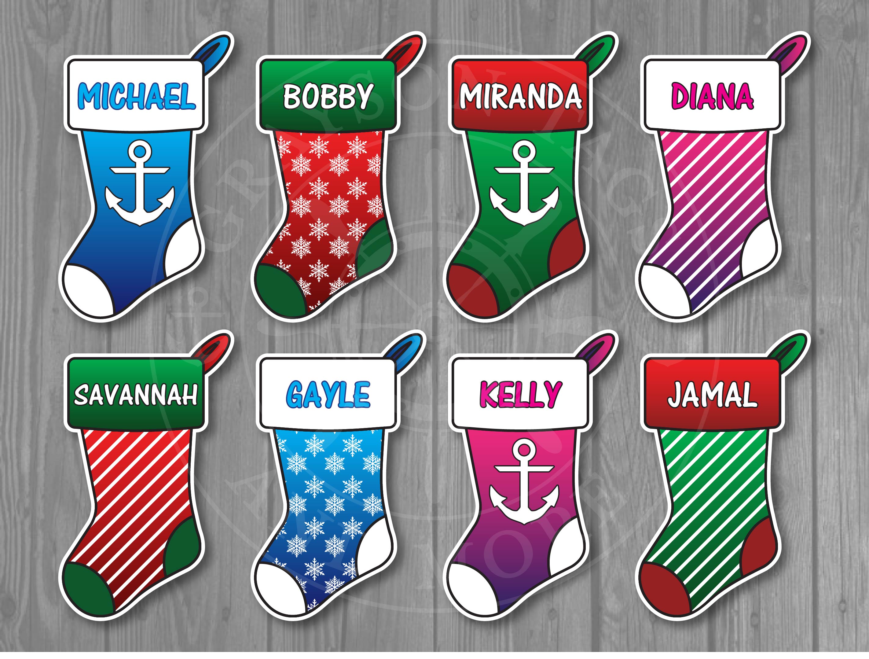 Christmas Stocking Stateroom Door Magnet