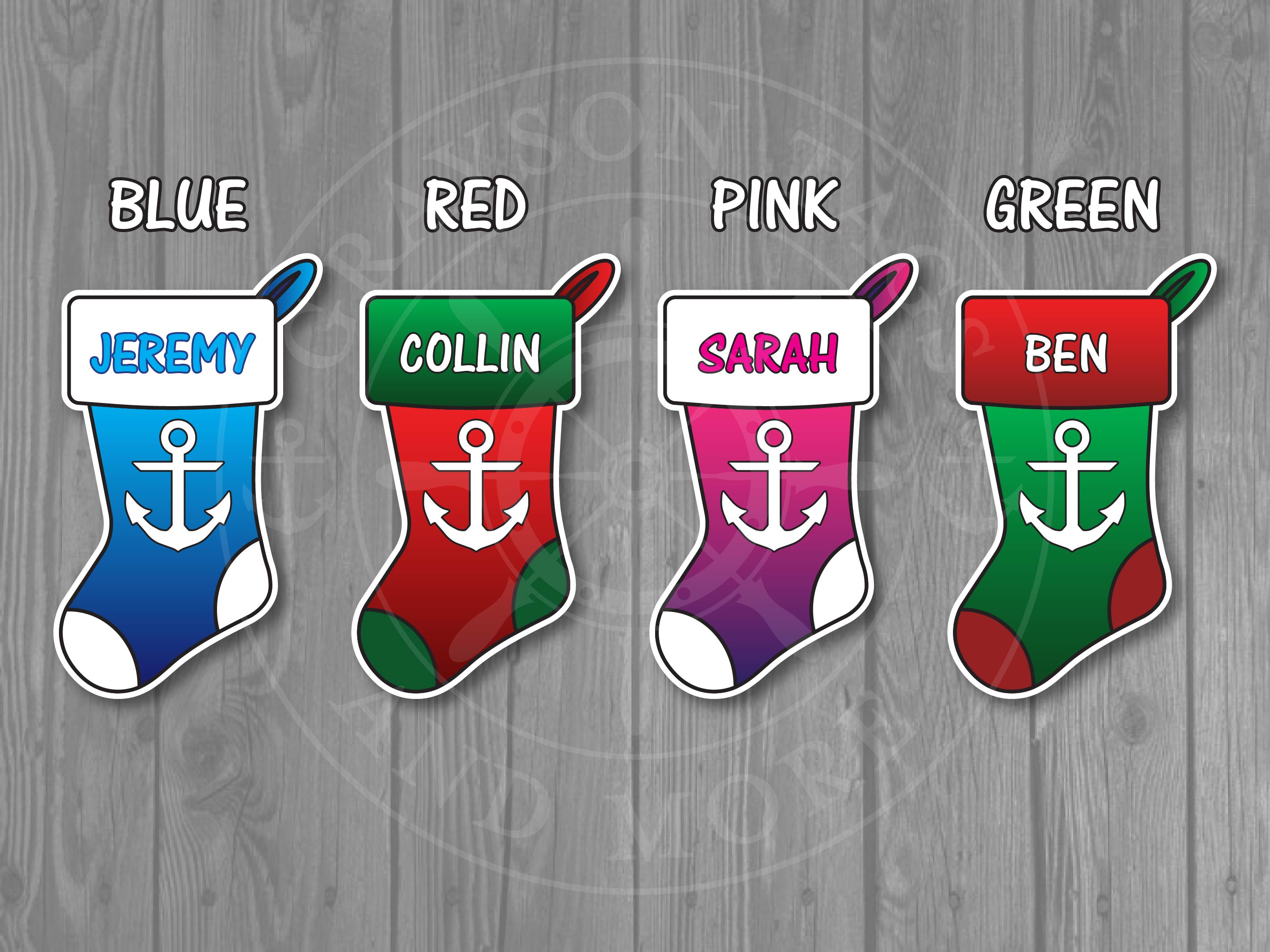 Christmas Stocking Stateroom Door Magnet