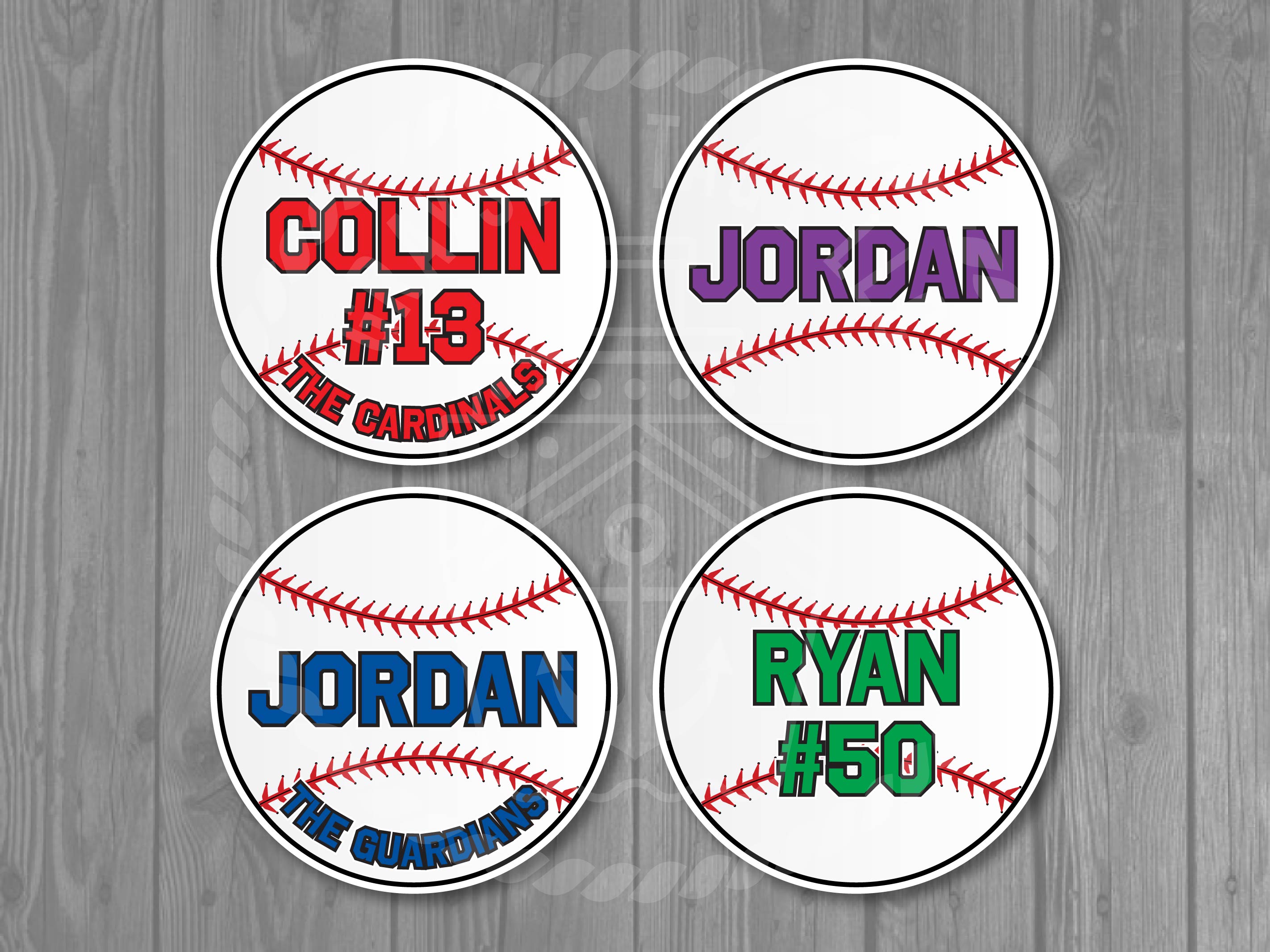Customizable Sport Ball Car Magnets - Personalized Sport Gift - Soccer, Baseball, Softball, Basketball