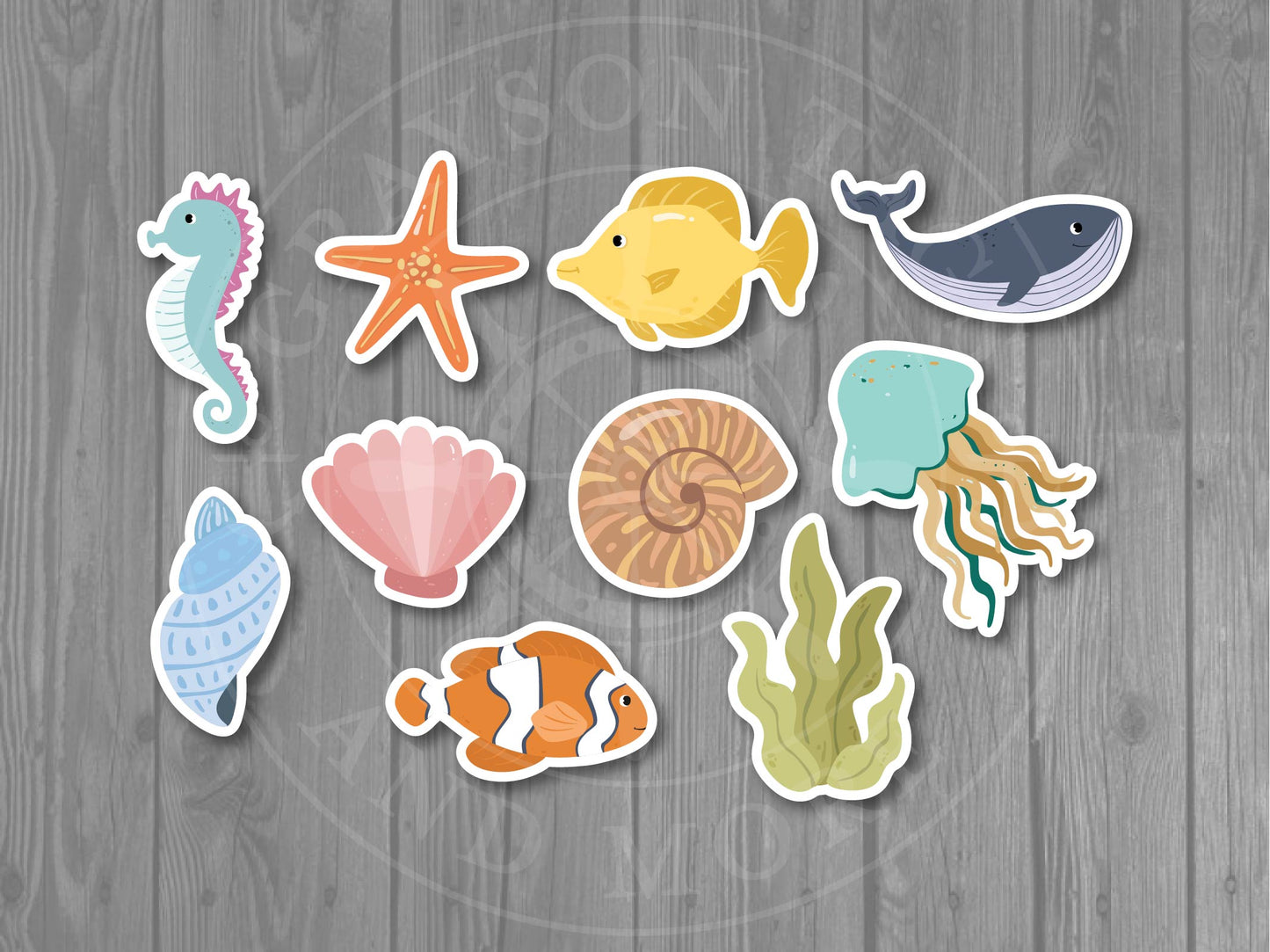 10 Ocean Creature Cruise Door Magnets