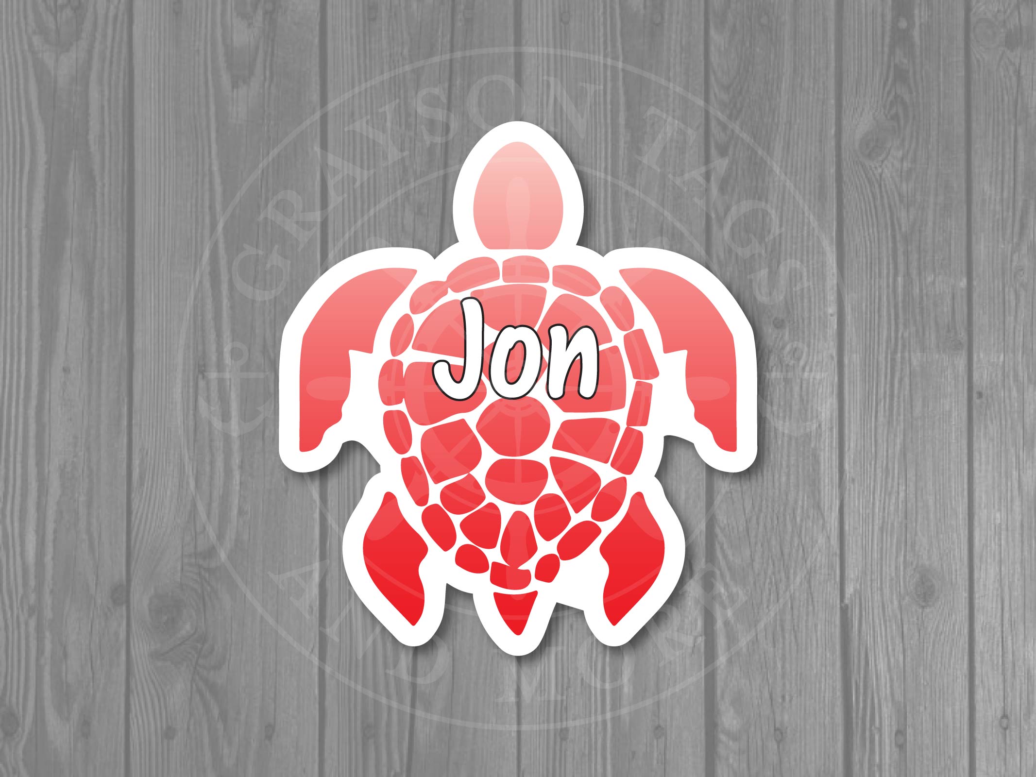 Colorful Sea Turtle Custom Cruise Magnets