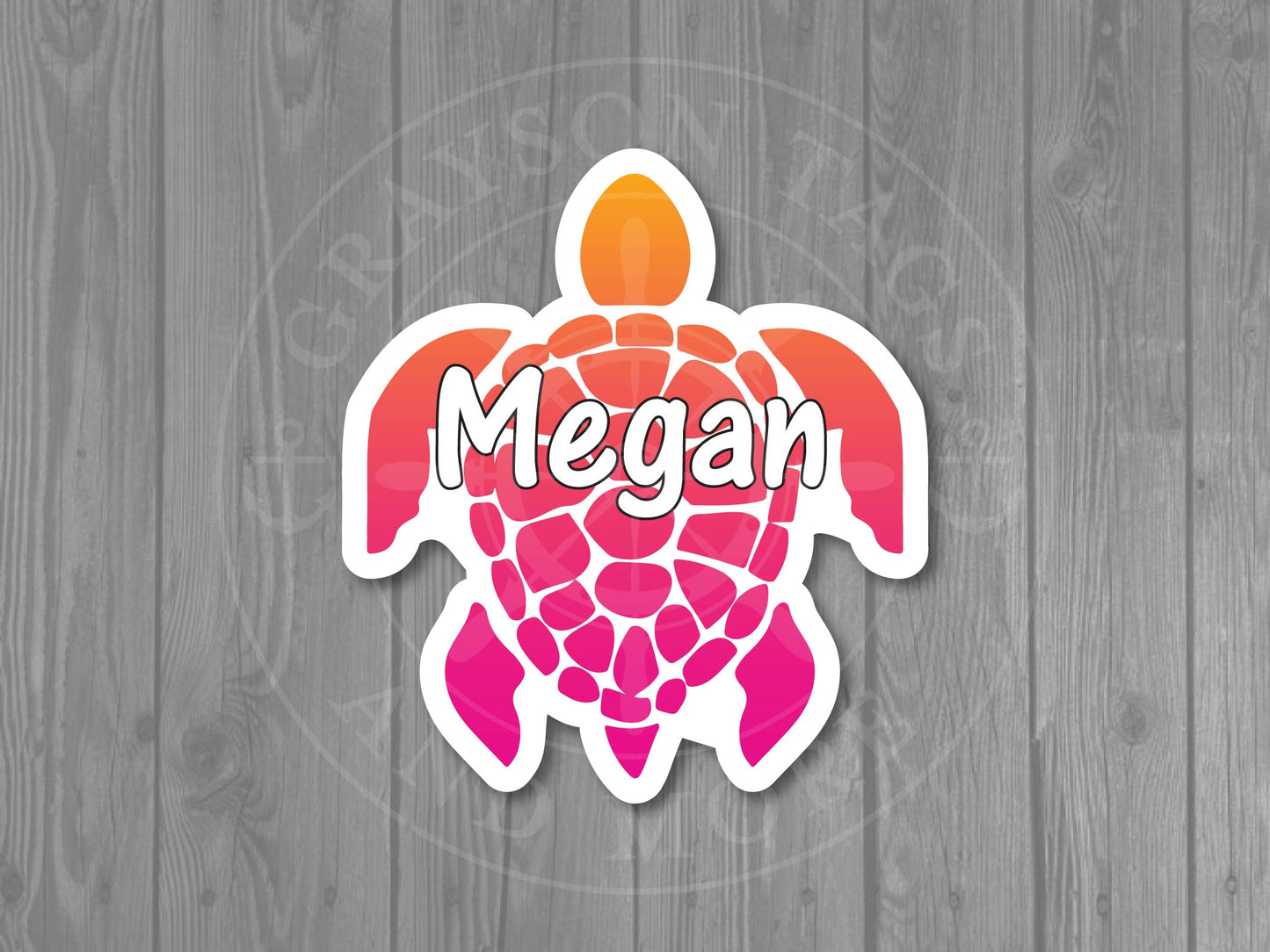 Colorful Sea Turtle Custom Cruise Magnets