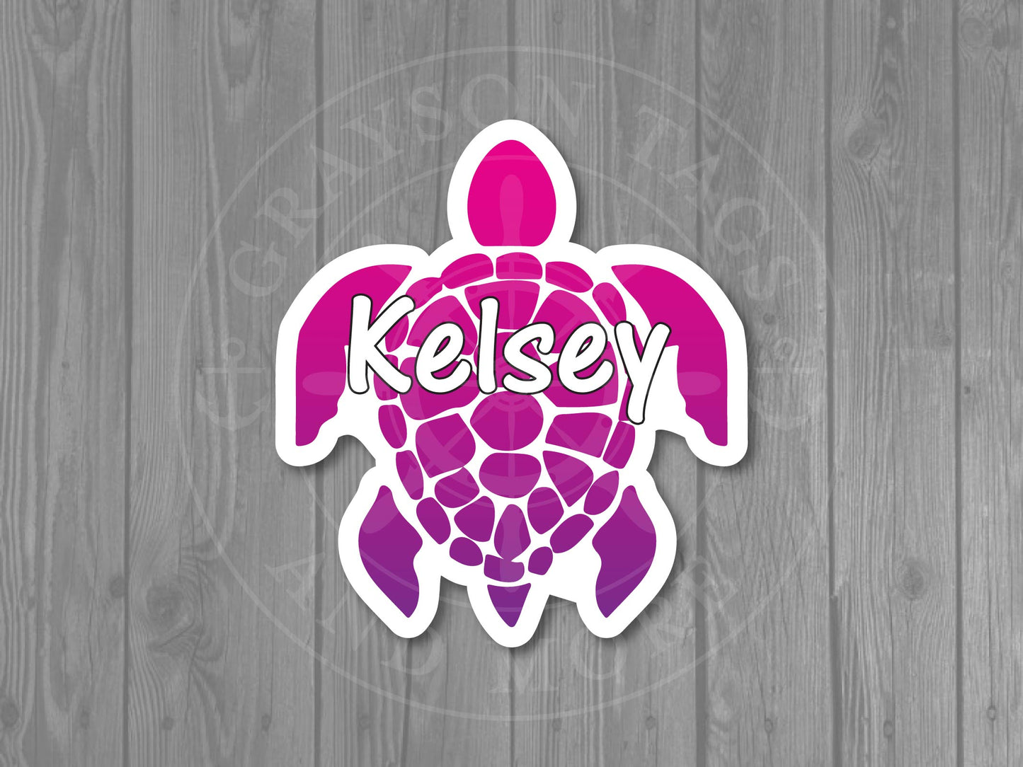 Colorful Sea Turtle Custom Cruise Magnets