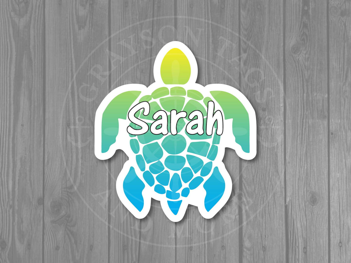 Colorful Sea Turtle Custom Cruise Magnets