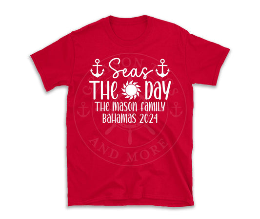 Seas the Day Custom Cruise Shirt | Personalized Cruise Tees