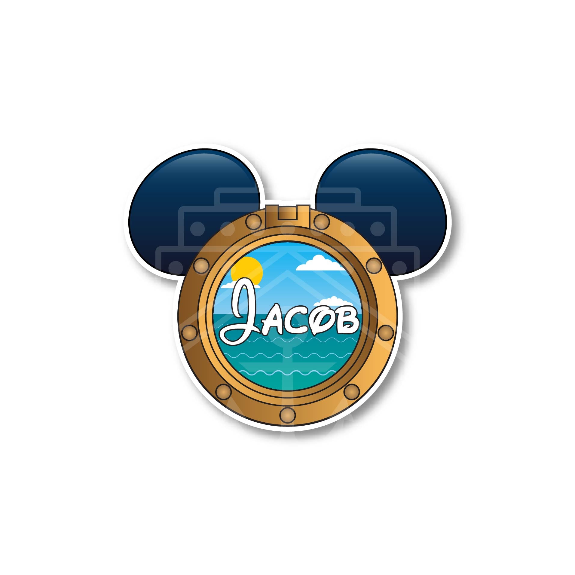 Customizable Cruise Ship Porthole Disney Cruise Door Magnets - Personalizable Porthole Magnet Set